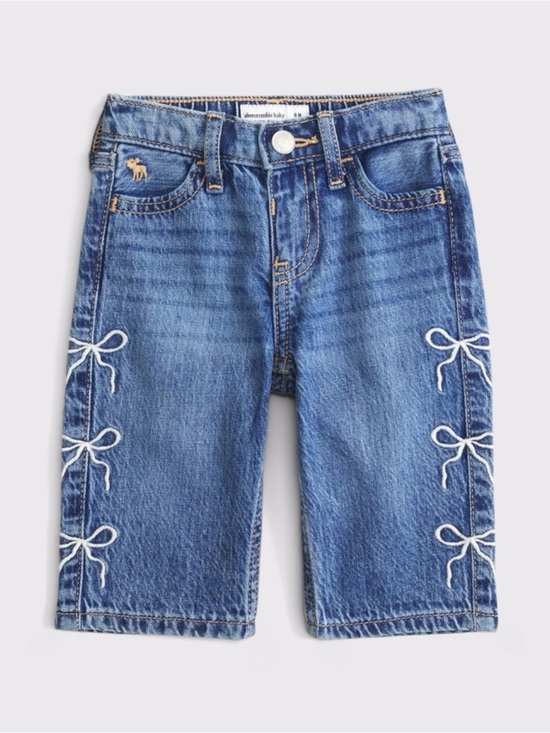abercrombie kids Other - abercrombie baby blue denim with bow detail